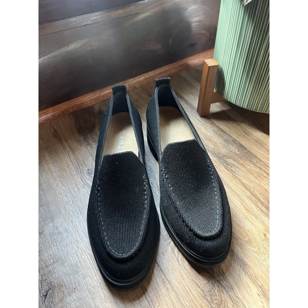 Rothy’s Lug Loafer Onyx Black Merino Wool Slip-ons Sz 6.5 - Picture 10 of 11